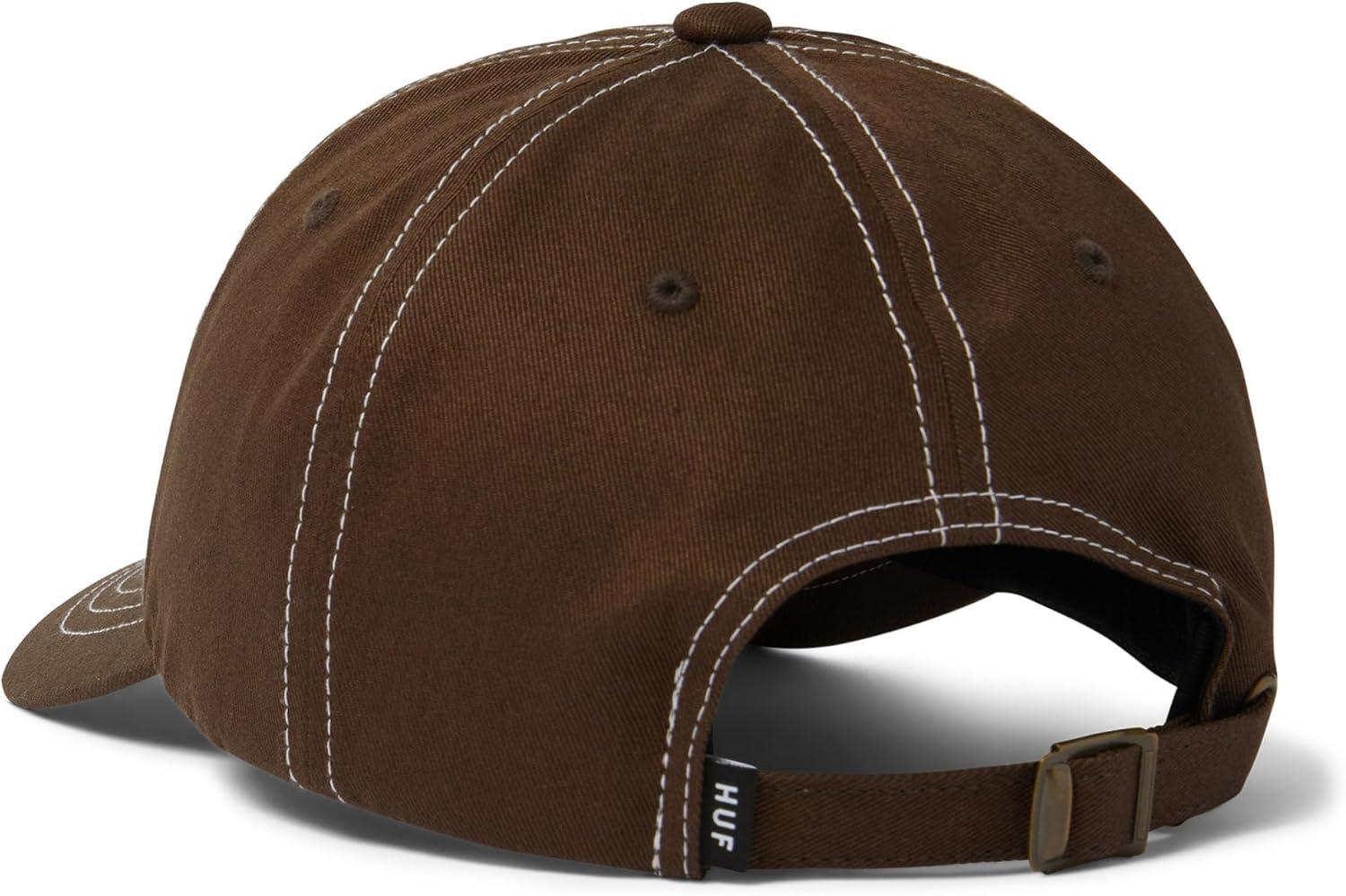 imageHUF Arch Logo 6 Panel Curved Visor Hat Stylish Adjustable Cap Comfortable Streetwear for MenBison