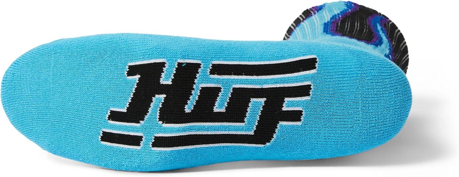 imageHUF Exhaust Crew Sock Comfortable Socks for Men Durable Streetwear Footwear for Casual Wear Sports ampamp Outdoor ActivitiesBlack