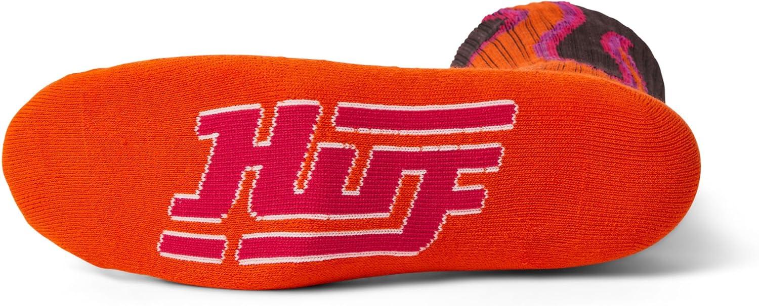 imageHUF Exhaust Crew Sock Comfortable Socks for Men Durable Streetwear Footwear for Casual Wear Sports ampamp Outdoor ActivitiesBrown