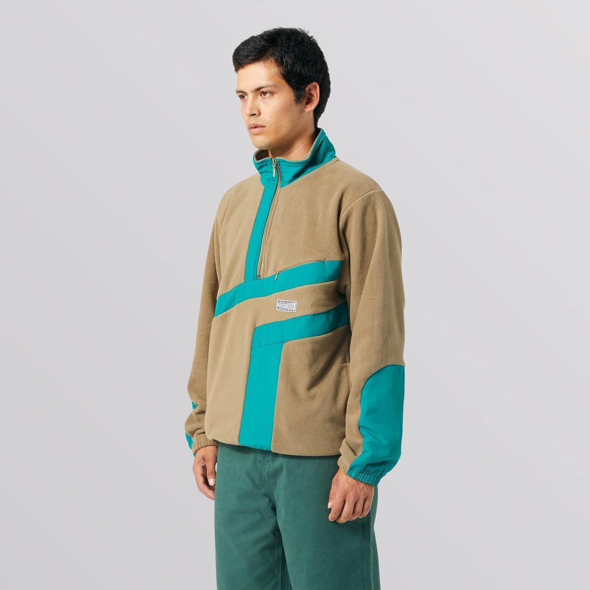 imageHUF Mens Quarter Zip Polar Fleece Pullover JacketOlive