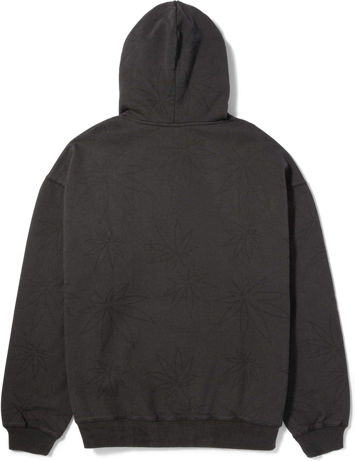 imageHUF Plantlife Fleece Hoodie Comfortable Cotton SweatshirtBlack