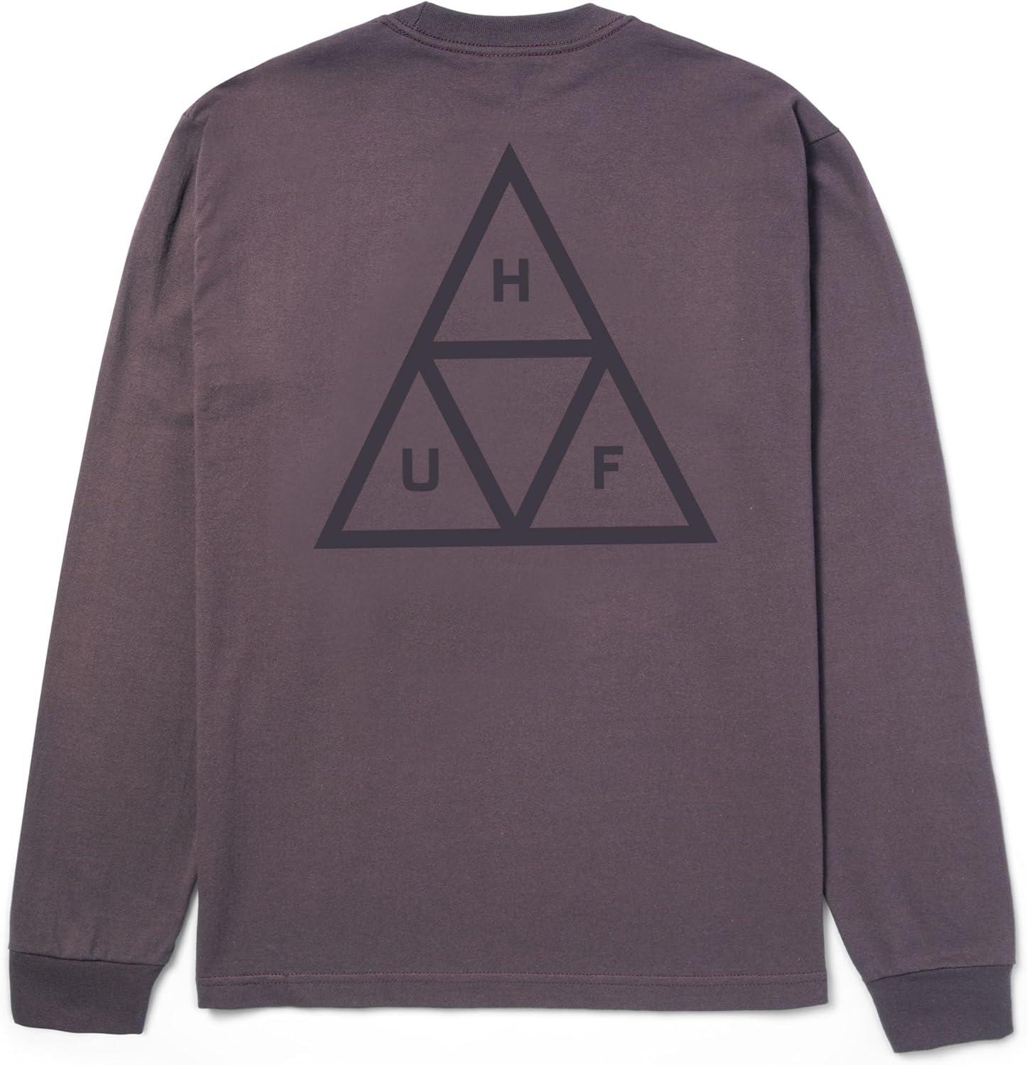 imageHUF Set Triple Triangle Long Sleeve TShirt 100 PreShrunk Cotton TShirtLight Plum
