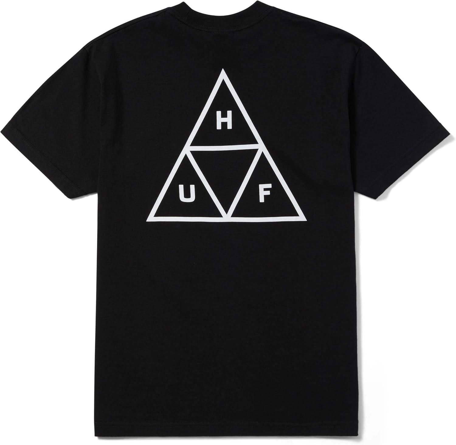 imageHUF Set Triple Triangle Short Sleeve TShirt 100 PreShrunk Cotton TShirtBlack