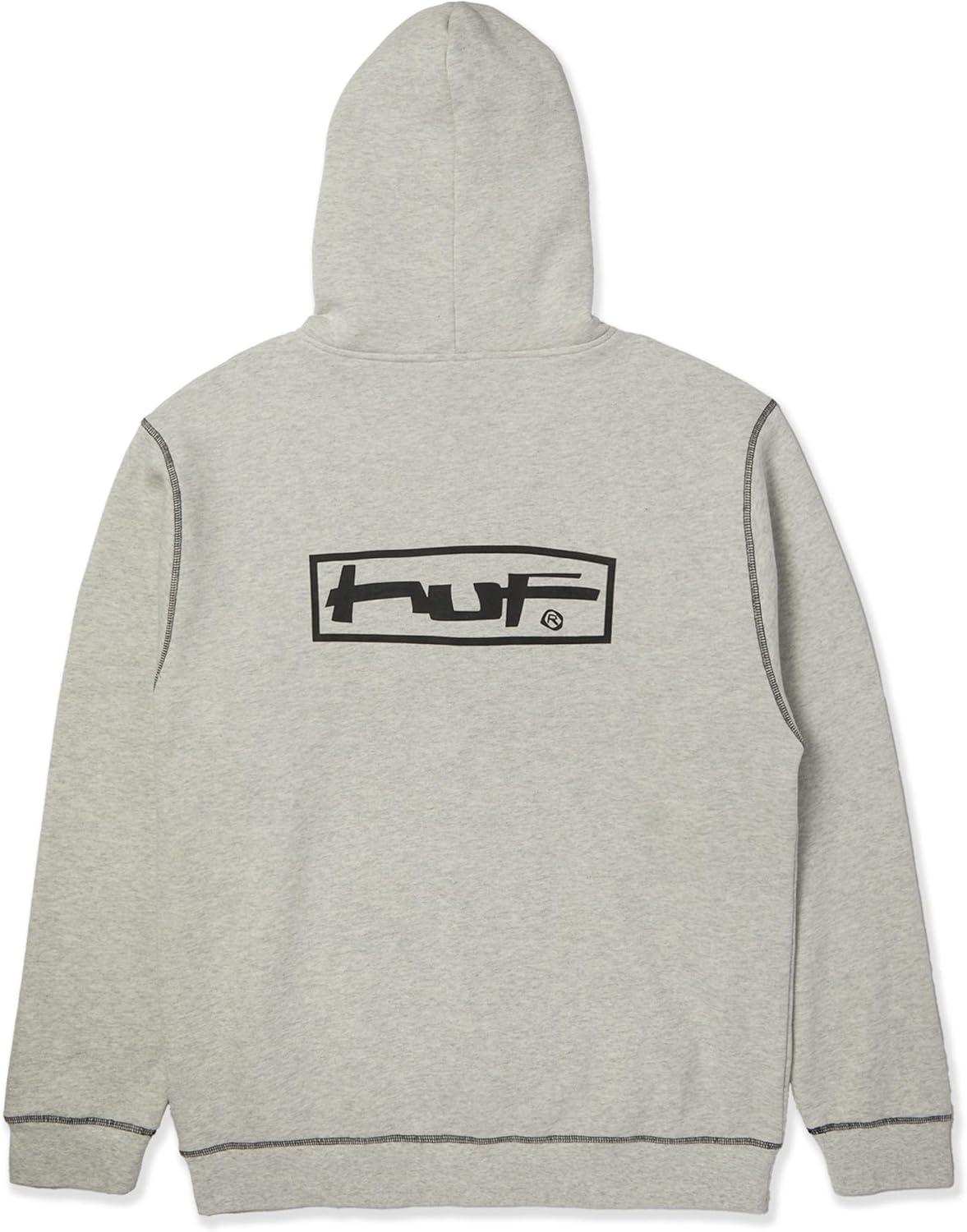 imageHUF Stretch FullZip Hoodie Comfortable Streetwear Sweatshirt for Casual Wear ampamp Active LifestylesAsh