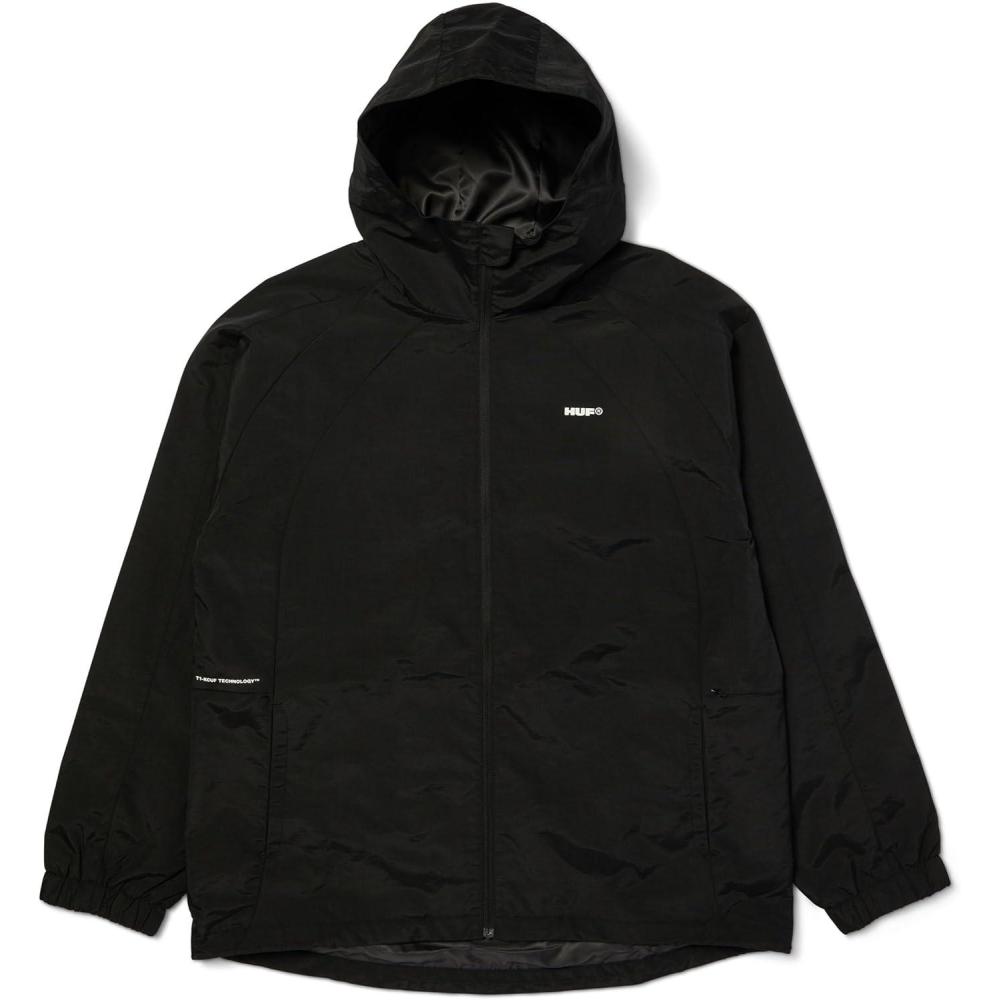 imageHUF All Caps Shell Jacket  Stylish and Durable Waterproof Jacket for Men Lightweight Versatile Streetwear