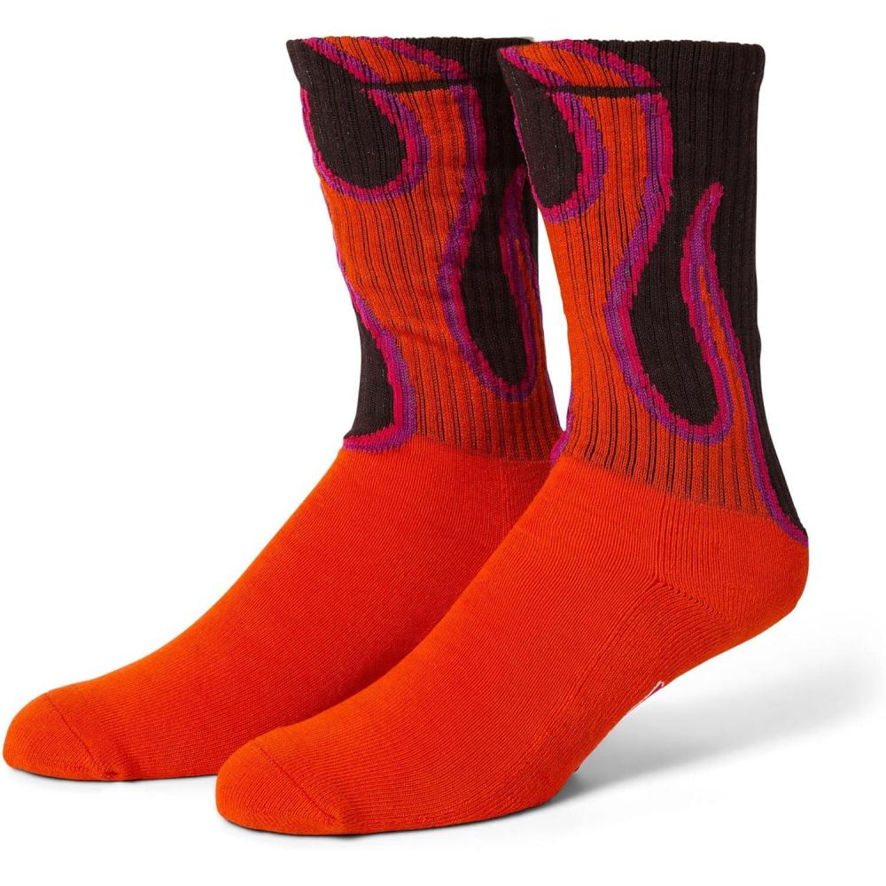 imageHUF Exhaust Crew Sock Comfortable Socks for Men Durable Streetwear Footwear for Casual Wear Sports ampamp Outdoor ActivitiesBrown