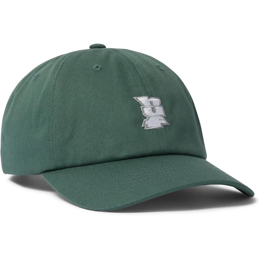 imageHUF Megablast Multi 6 Panel Curved Visor Hat Adjustable Cap for Men Comfortable StreetwearForest Green