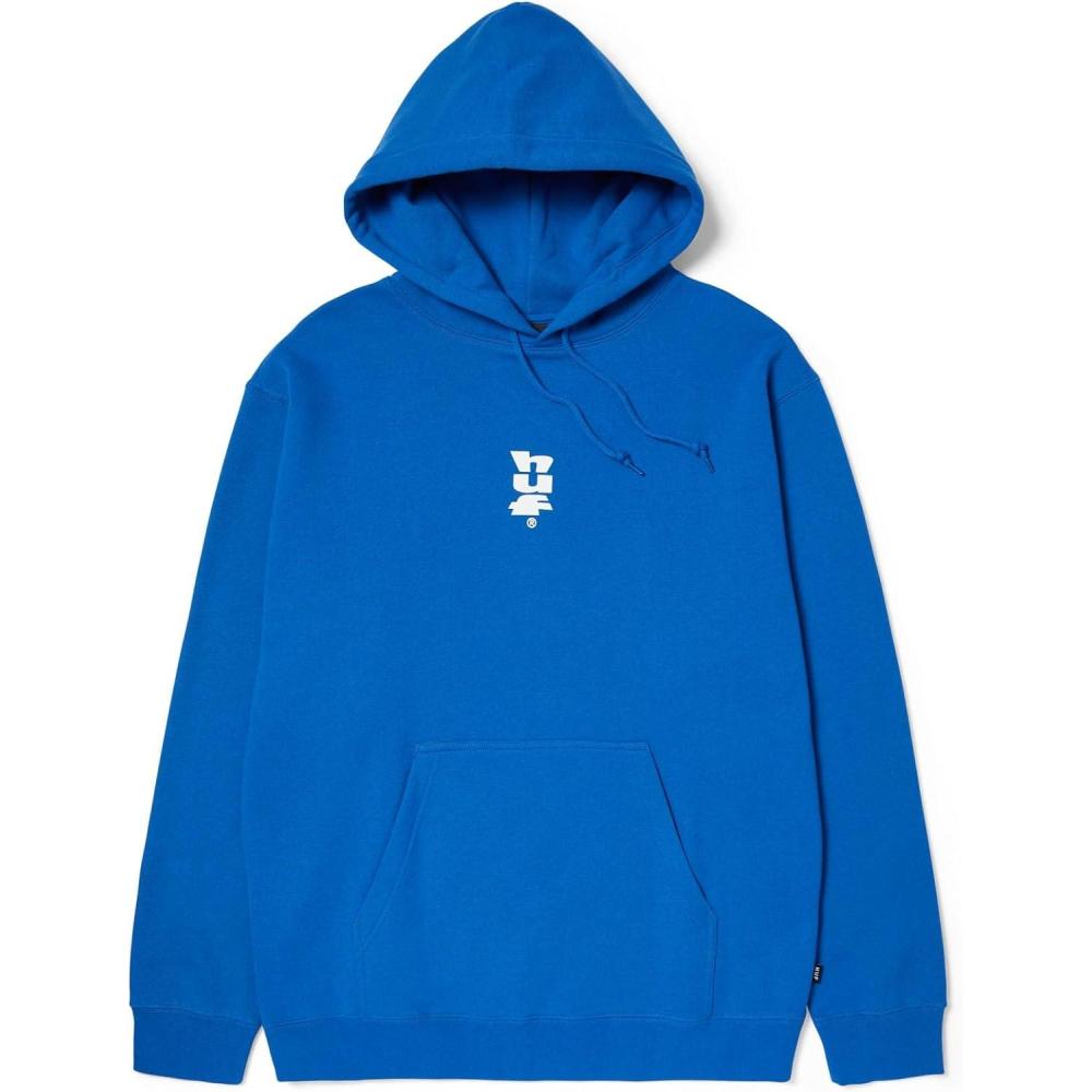 imageHUF SET MEGABLAST Pullover Hoodie Mens Graphic Hoodie with Front ampamp Back Print Streetwear Hooded SweatshirtCobalt Blue