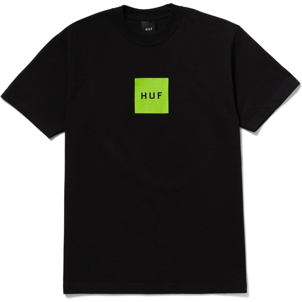 imageHUF Set Box Logo Short Sleeve TShirt 100 PreShrunk Cotton TShirtBlack