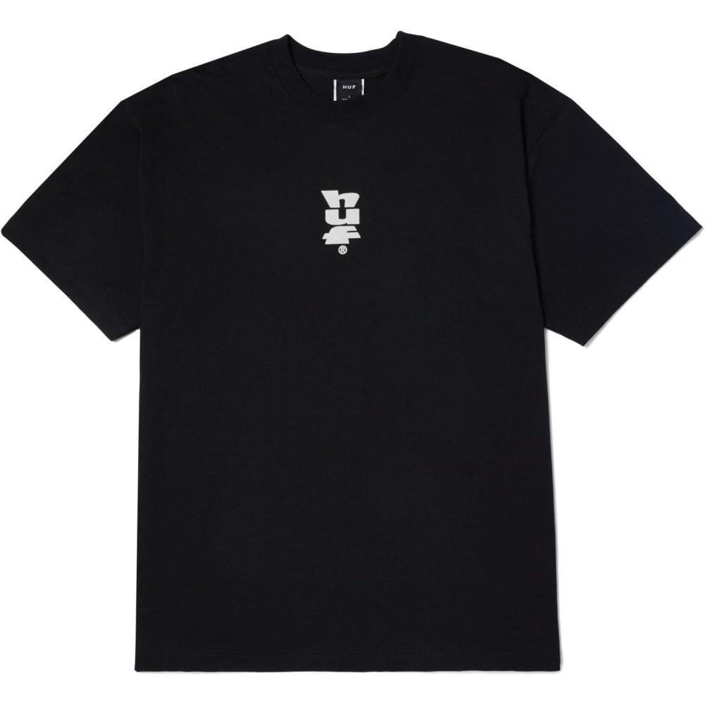 imageHUF Set MEGABLAST Short Sleeve Tee Mens Graphic TShirt Cotton Crewneck with Front ampamp Back Prints Regular FitBlack Large