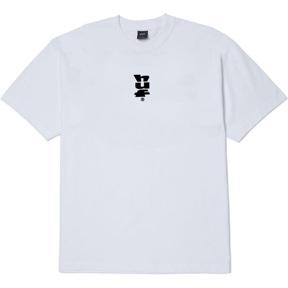 imageHUF Set MEGABLAST Short Sleeve Tee Mens Graphic TShirt Cotton Crewneck with Front ampamp Back Prints Regular FitWhite Small