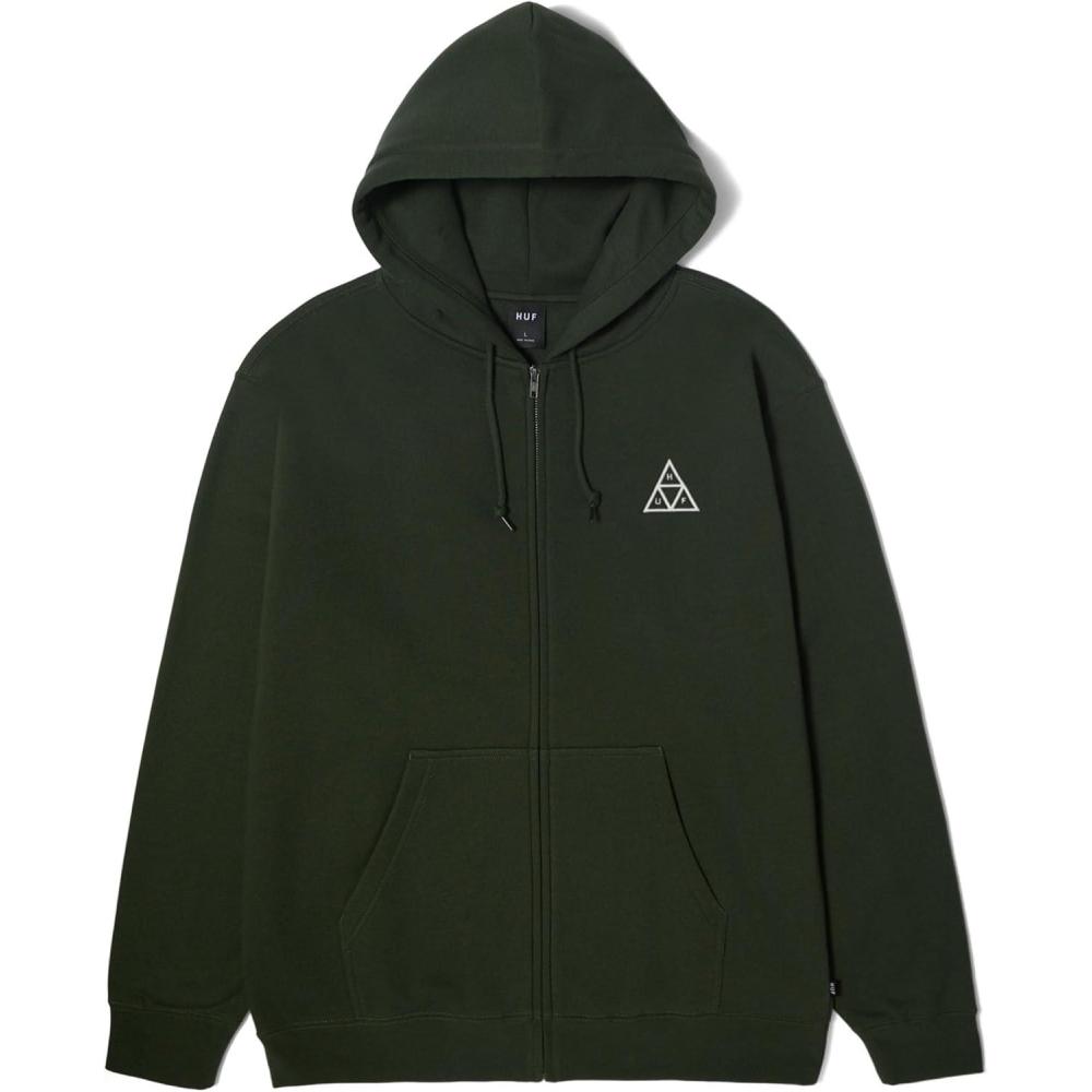 imageHUF Set Mens Triple Triangle Full Zip HoodieHunter Green