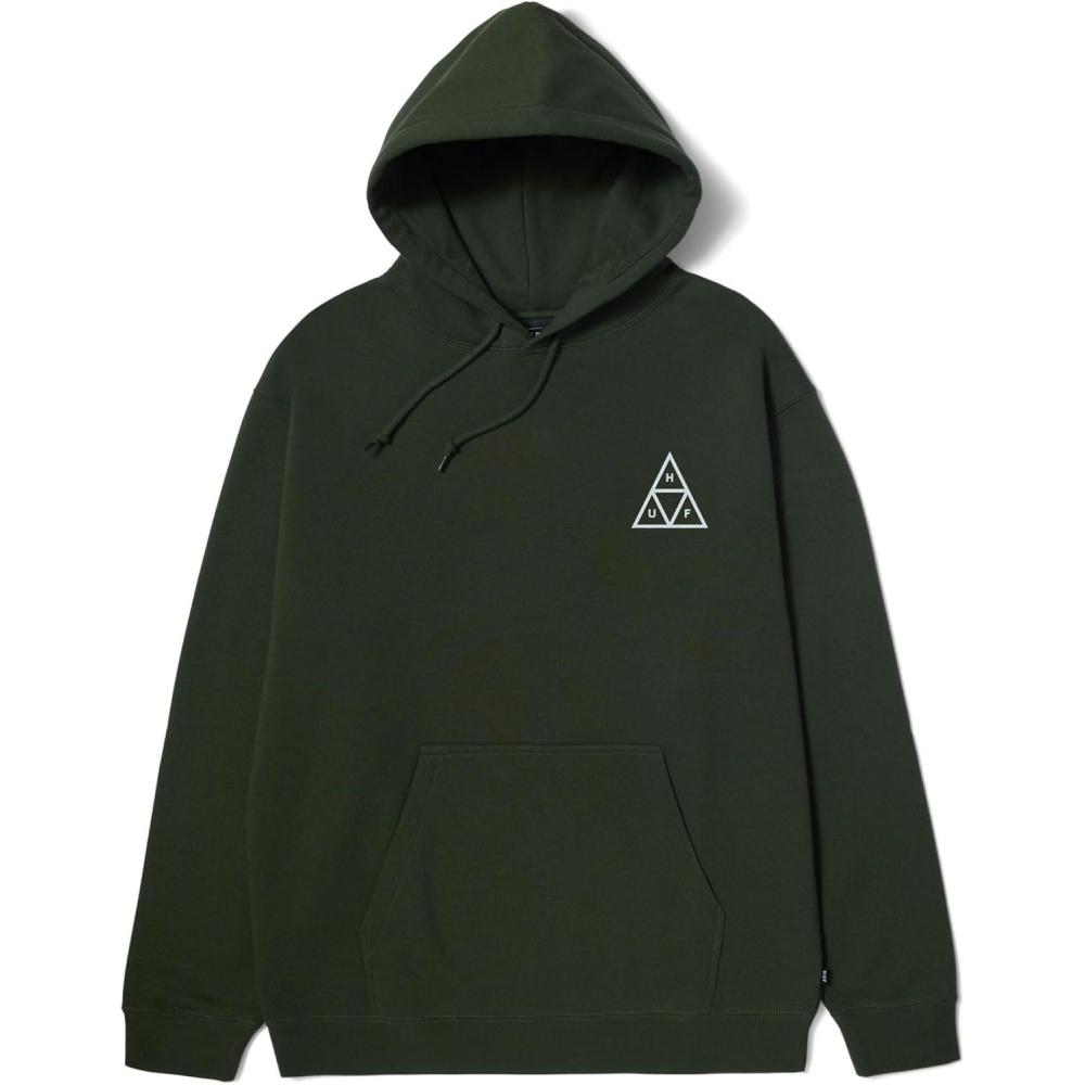 imageHUF Set Triple Triangle Pullover Hoodie  Comfortable Cotton Blend SweatshirtHunter Green