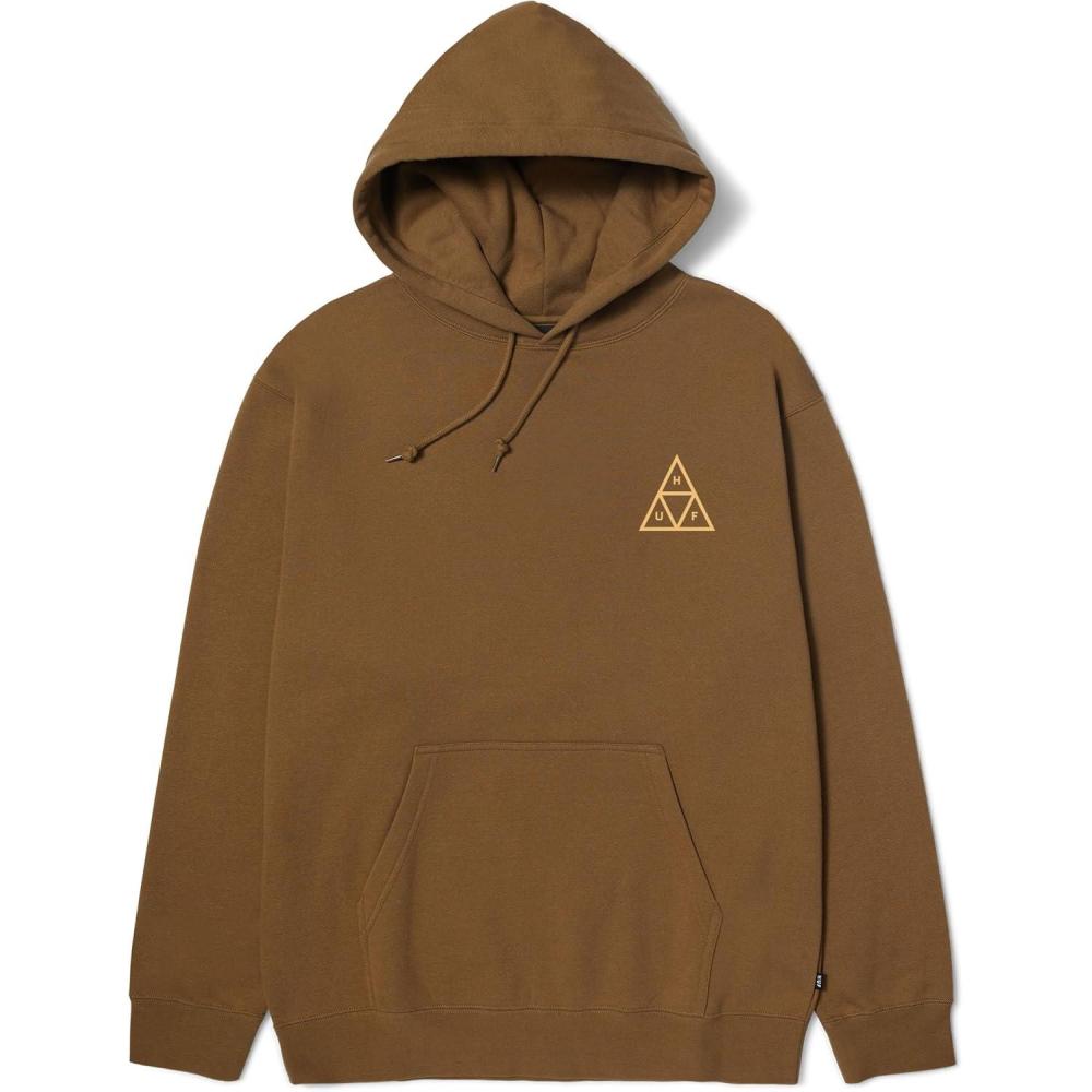 imageHUF Set Triple Triangle Pullover Hoodie Comfortable Cotton Blend SweatshirtMud