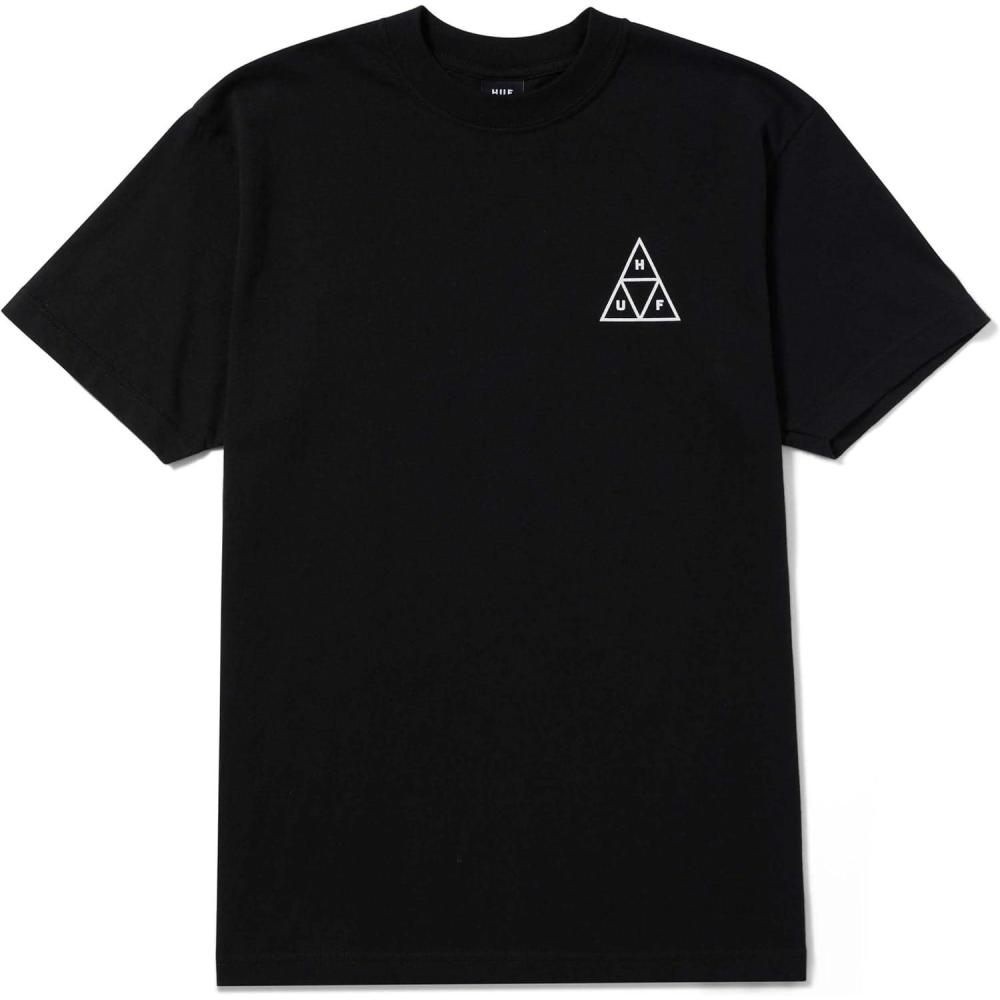 imageHUF Set Triple Triangle Short Sleeve TShirt 100 PreShrunk Cotton TShirtBlack