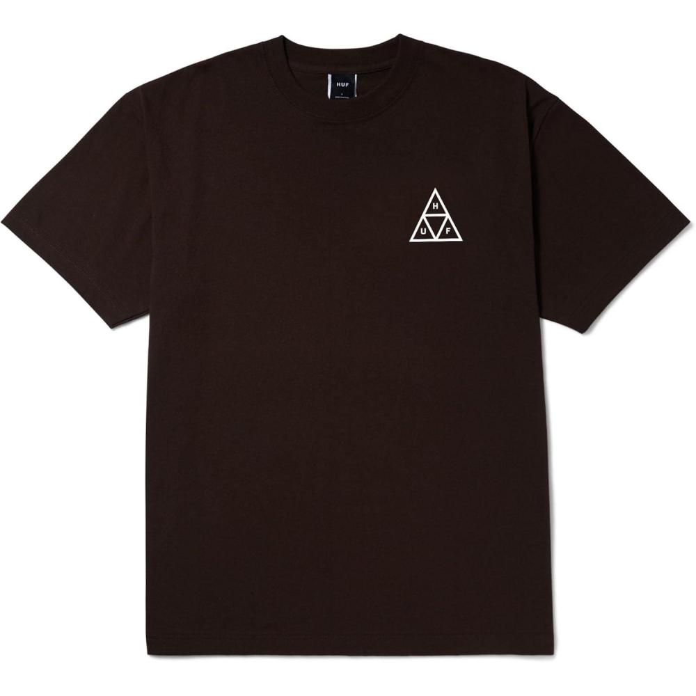imageHUF Set Triple Triangle Short Sleeve TShirt 100 PreShrunk Cotton TShirtEspresso