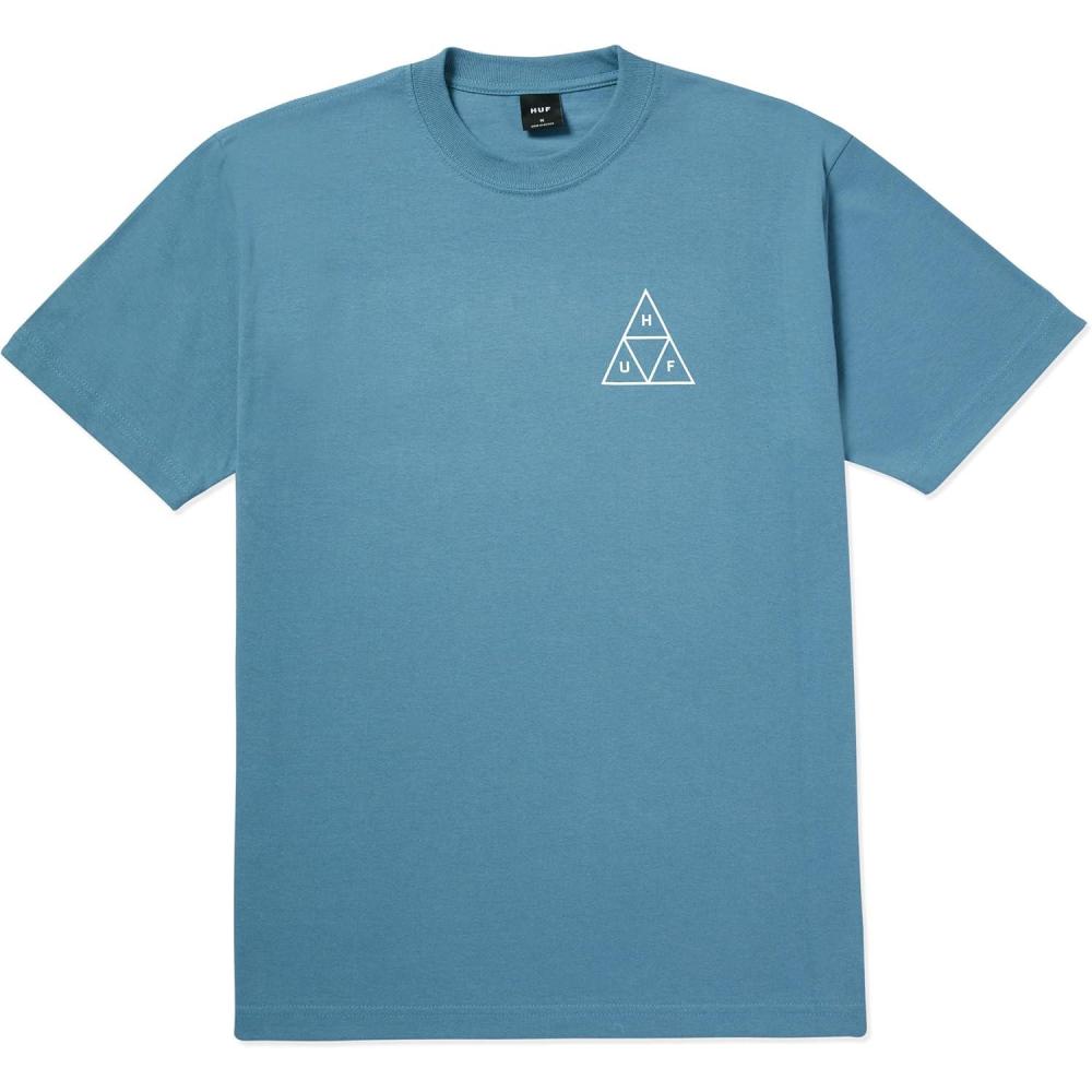 imageHUF Set Triple Triangle Short Sleeve TShirt 100 PreShrunk Cotton TShirtSlate Blue