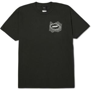 HUF 4 The Dawgs Short Sleeve Tee | Mens T-Shirt, Streetwear, Oversized, Graphic Tee(Vintage Black)