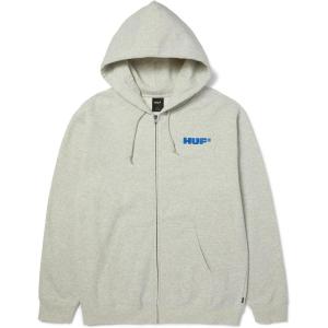 HUF All Caps Full-Zip Hoodie | Comfortable Streetwear Sweatshirt(Ash)