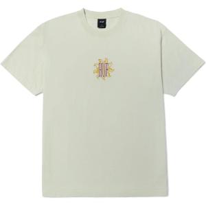 HUF Apollo Washed Tee – Men’s Pigment Dyed Short Sleeve T-Shirt with Embroidered Chest Art, Regular Fit Streetwear Shirt(Natural)