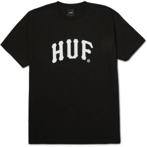 HUF Arch Short Sleeve Tee | Mens T-Shirt, Streetwear, Oversized, Graphic Tee(Black)