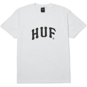 HUF Arch Short Sleeve Tee | Mens T-Shirt, Streetwear, Oversized, Graphic Tee(White)