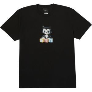 HUF Blocks Short Sleeve Tee | Mens T-Shirt, Streetwear, Oversized, Graphic Tee(Black)