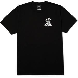 HUF Euphoric Unity Short Sleeve Tee – Men’s Graphic T-Shirt, Cotton Crewneck with Front & Back Prints, Regular Fit(Black)