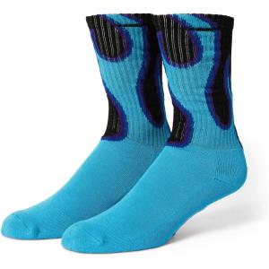 HUF Exhaust Crew Sock |Comfortable Socks for Men, Durable Streetwear Footwear for Casual Wear, Sports & Outdoor Activities(Black)