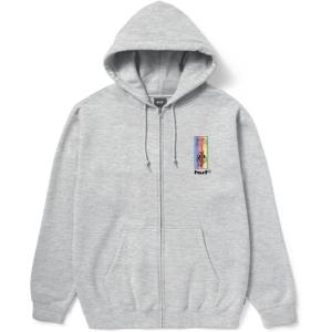 HUF Marvel Spider-Man Arachknight Hoodie for Men | Graphic Zip Up Sweatshirt, Streetwear Fleece, Comic Back Print(Heather Grey)