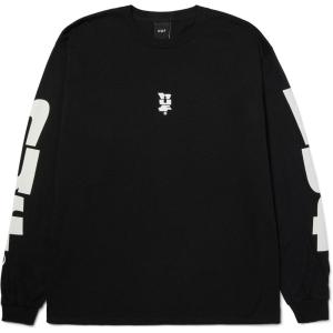HUF Megablast Long Sleeve Tee | Mens T-Shirt, Streetwear, Oversized, Graphic Tee(Black)