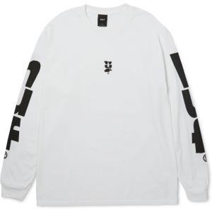 HUF Megablast Long Sleeve Tee | Mens T-Shirt, Streetwear, Oversized, Graphic Tee(White)