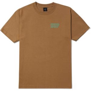 HUF Set H Short Sleeve T-Shirt – 100% Pre-Shrunk Cotton T-Shirt(Camel)