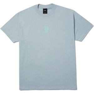 HUF Set MEGABLAST Short Sleeve Tee – Men’s Graphic T-Shirt, Cotton Crewneck with Front & Back Prints, Regular Fit(Sky (X-large))