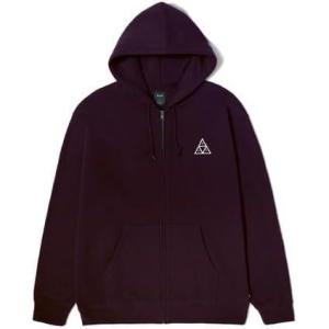 HUF Set Men’s Triple Triangle Full Zip Hoodie(Raisn)