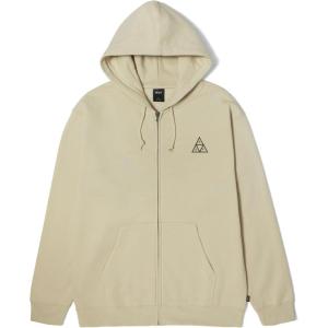 HUF Set Men’s Triple Triangle Full Zip Hoodie(Stone)