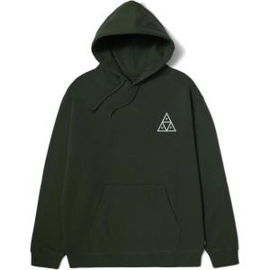 HUF Set Triple Triangle Pullover Hoodie – Comfortable Cotton Blend Sweatshirt(Hunter Green)