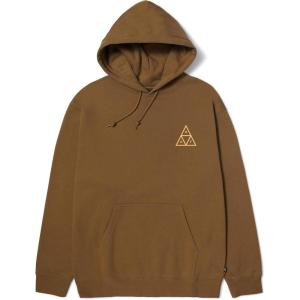 HUF Set Triple Triangle Pullover Hoodie – Comfortable Cotton Blend Sweatshirt(Mud)