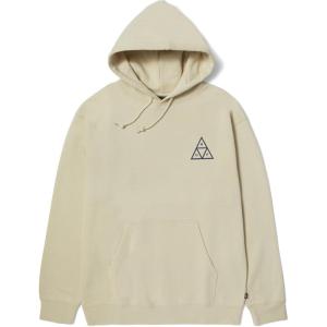 HUF Set Triple Triangle Pullover Hoodie – Comfortable Cotton Blend Sweatshirt(Stone)