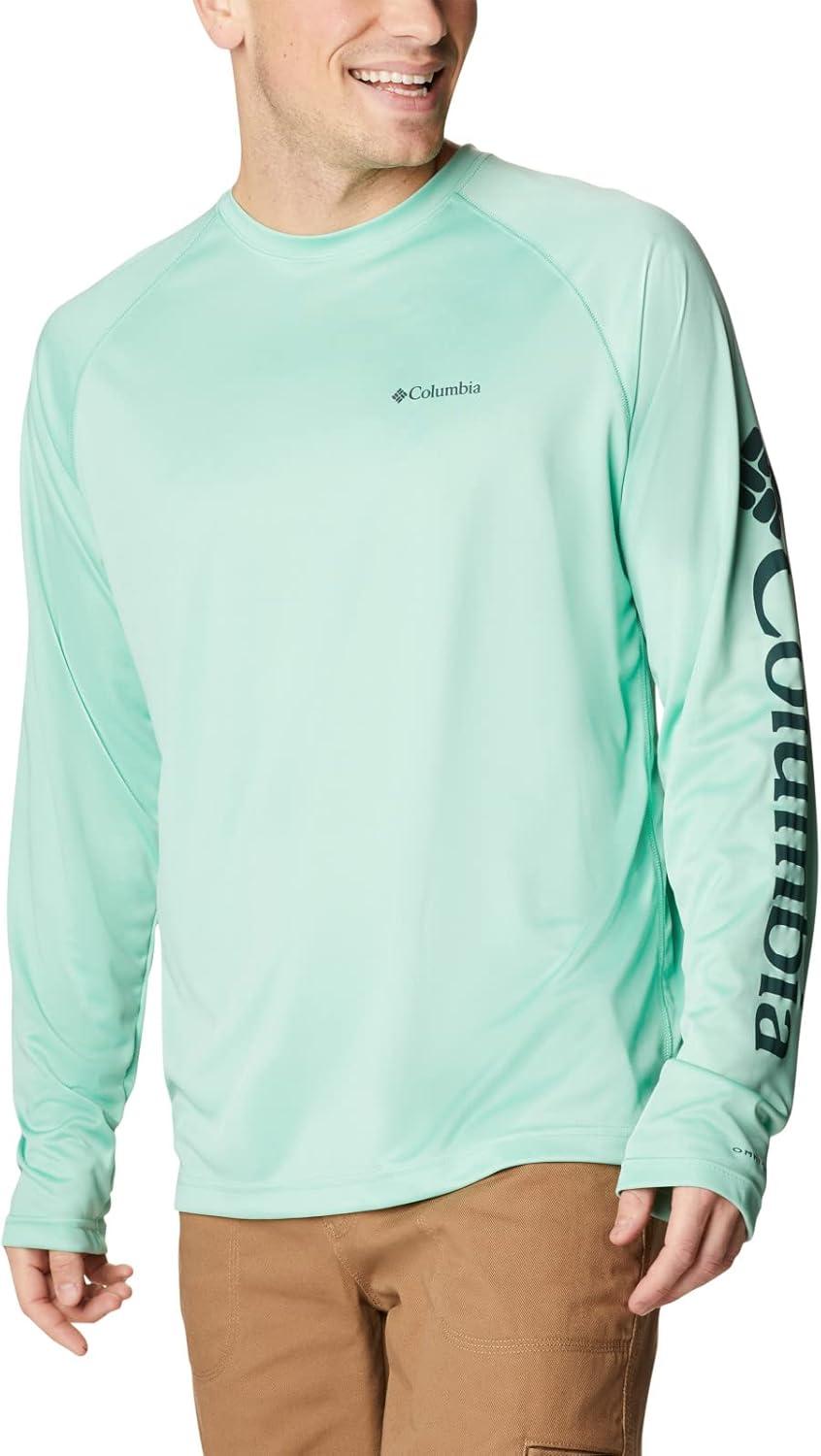 imageColumbia Mens Fork Stream Long Sleeve ShirtKelpSpruce Logo