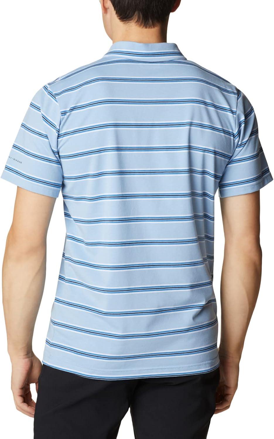 imageColumbia Mens Hike PoloHiking ShirtJet Stream Scattered Stripe